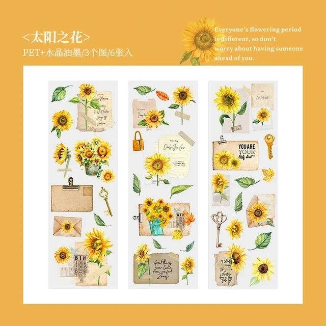 Blooming PET Stickers