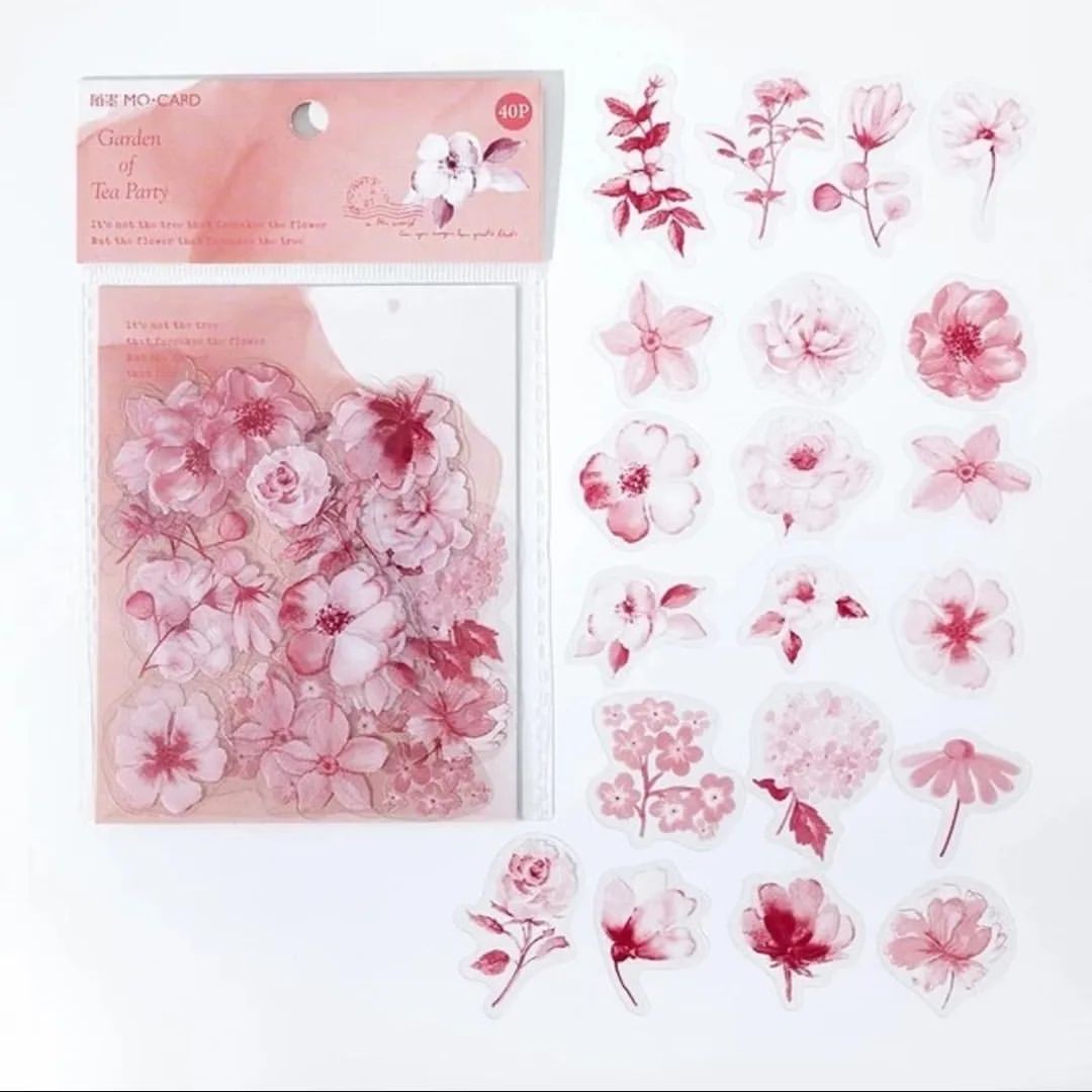 Retro Floral / Plant PET Sticker