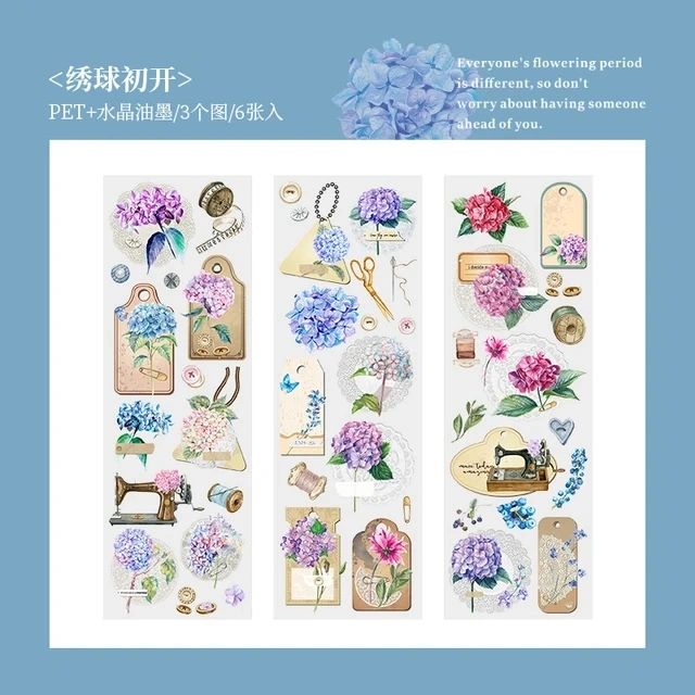 Blooming PET Stickers
