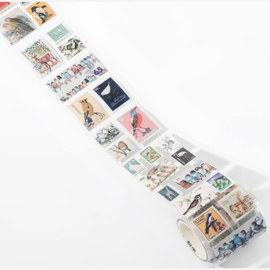 Stamp Style PET Stickers Roll