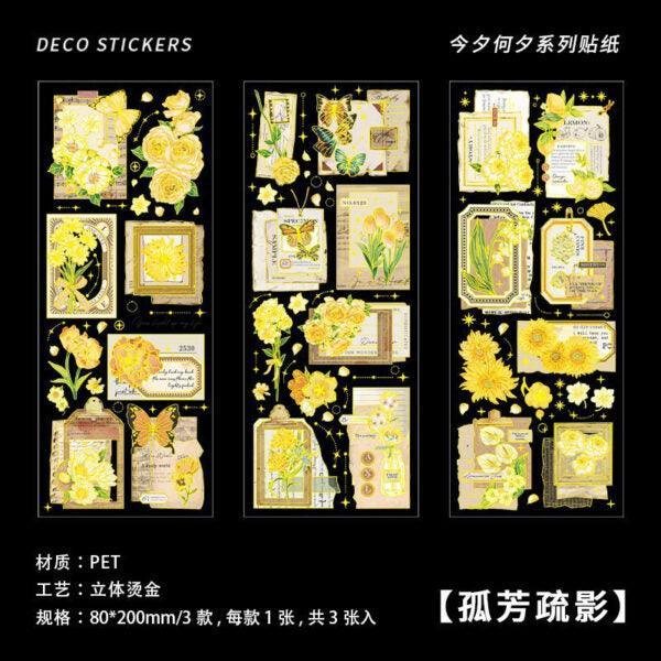 Golden Foiled Deco Stickers
