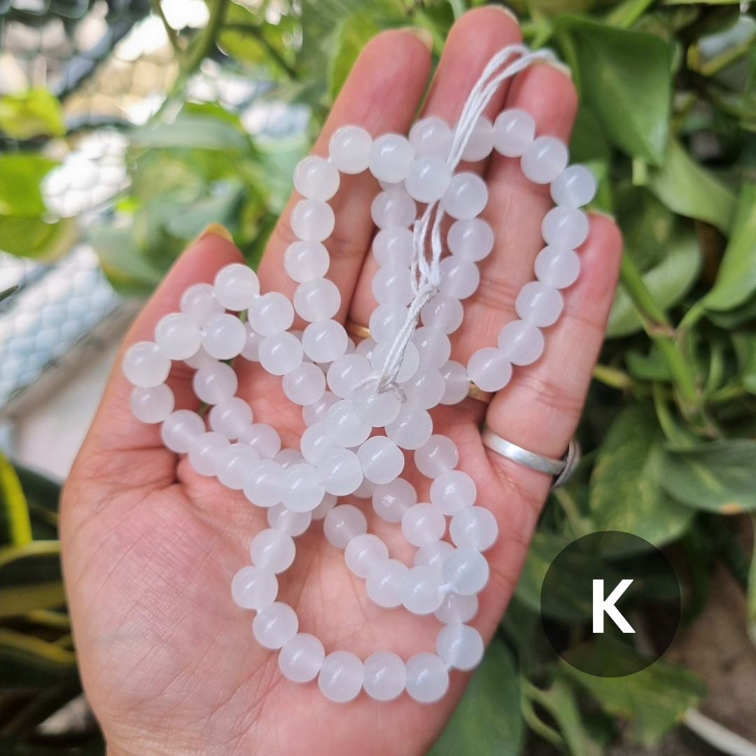 Plain Glass Beads (Size - 8mm)