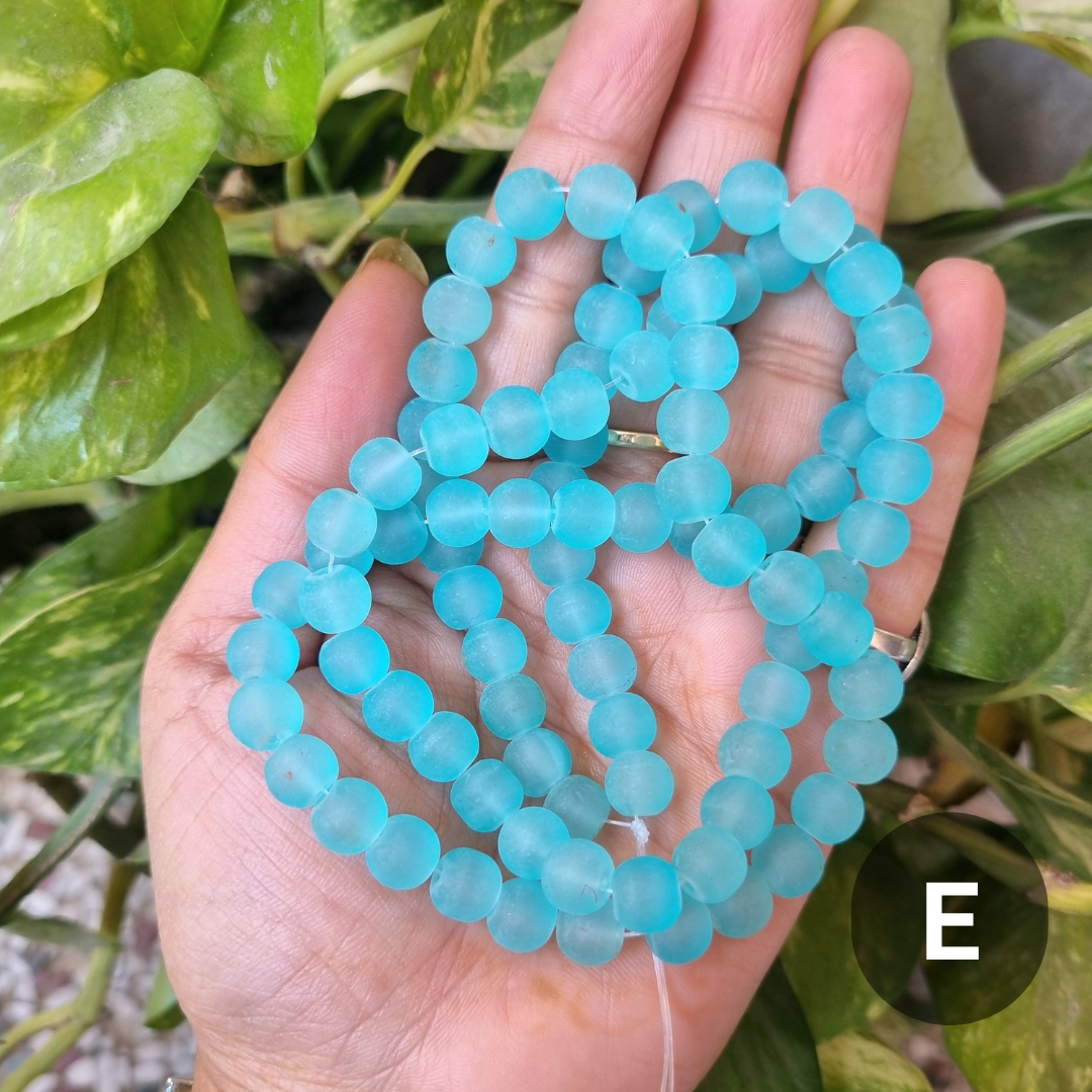 Frost/Matte Glass Beads