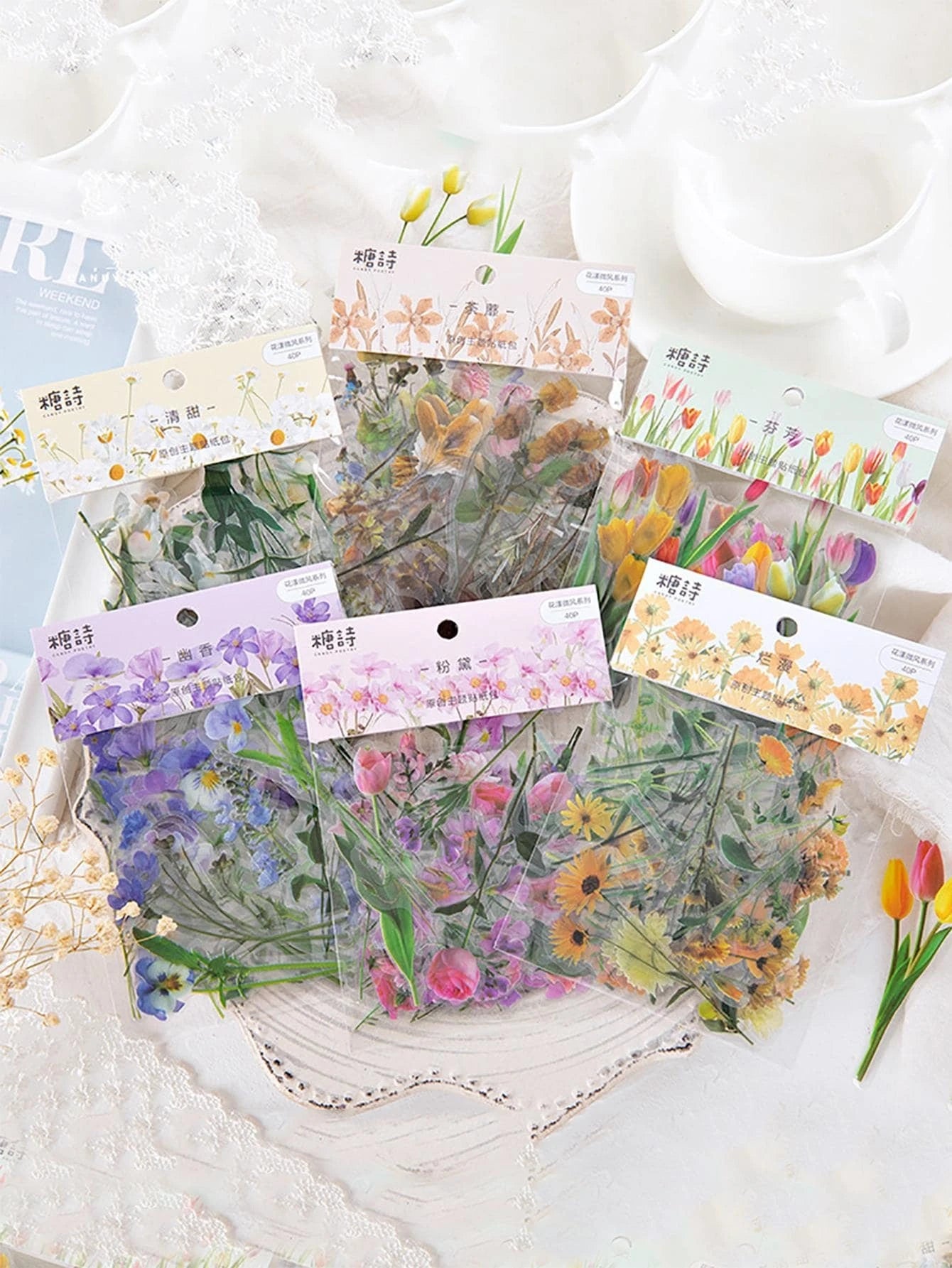 Flower PET Stickers