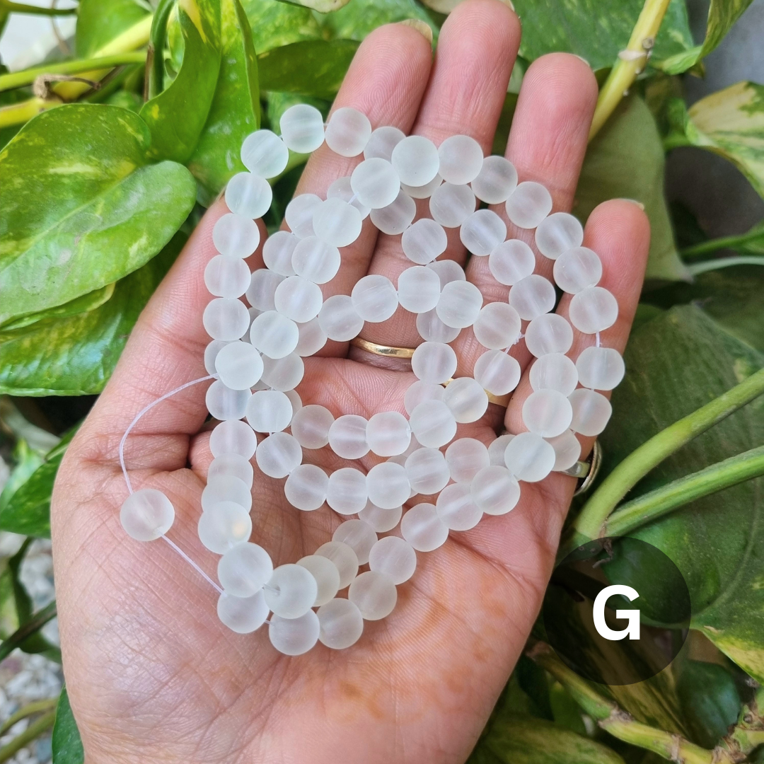 Frost/Matte Glass Beads