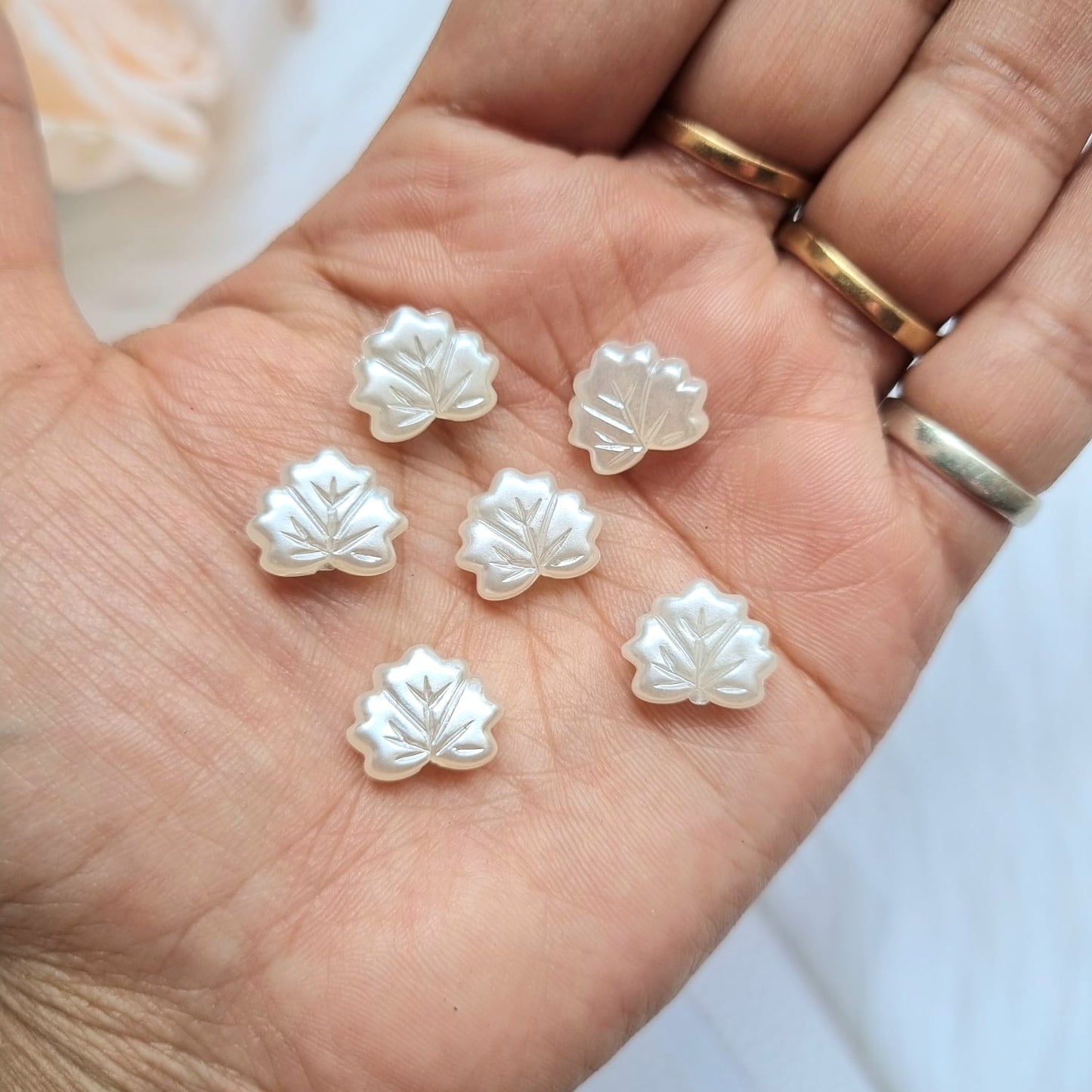 Acrylic Mapple Leaf Beads