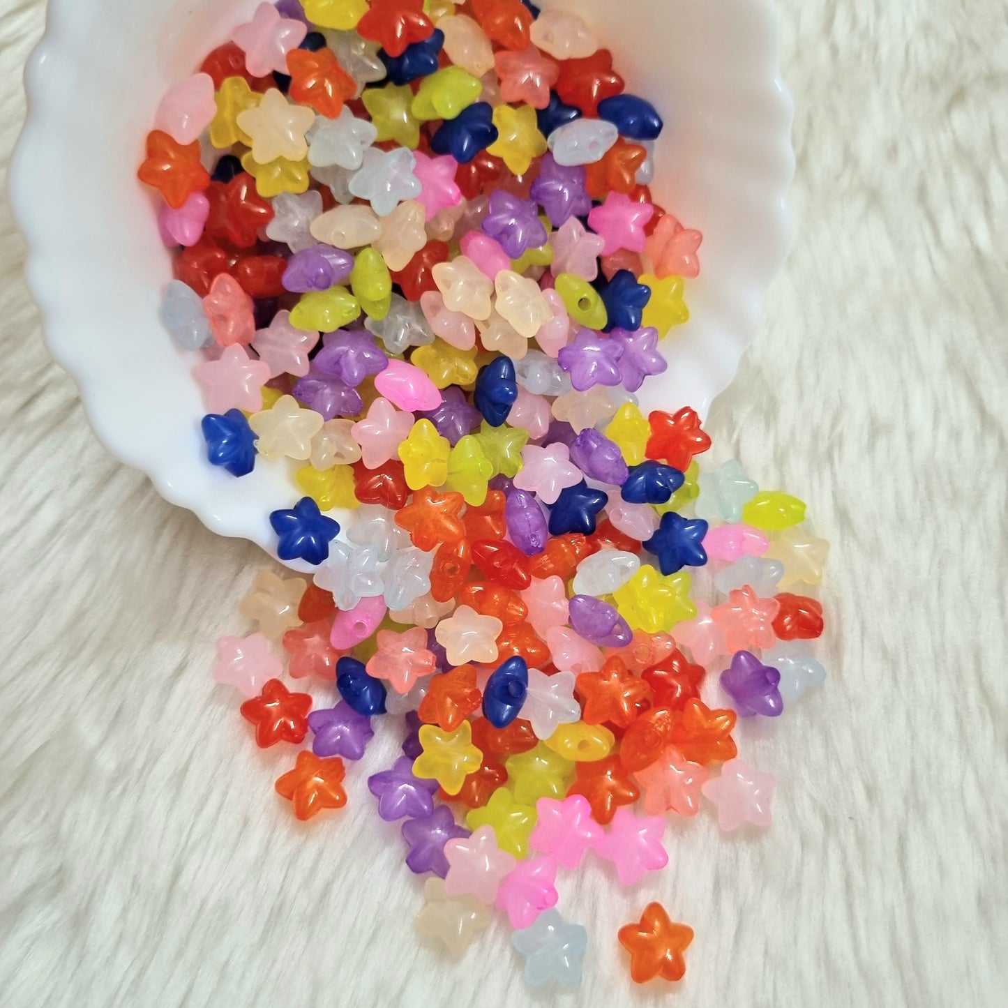 Acrylic Colourful Star Beads