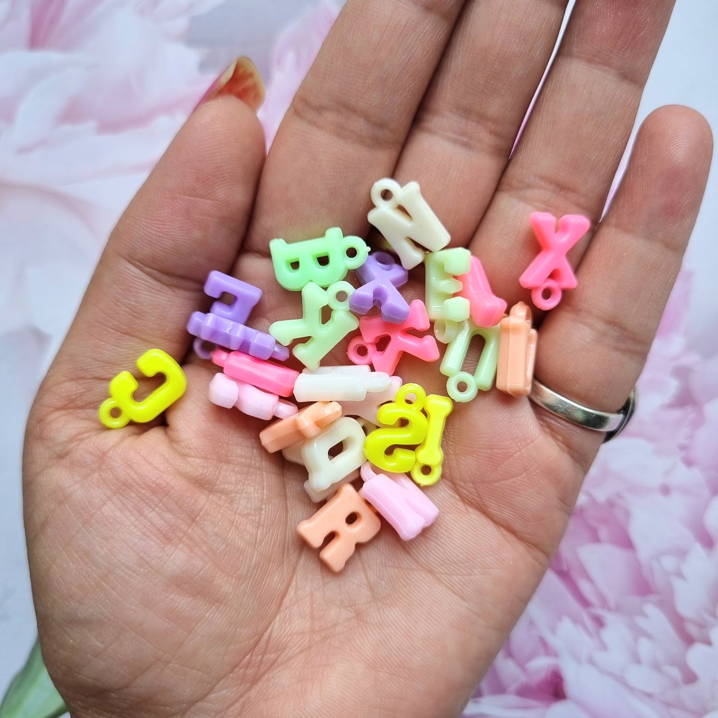 Acrylic Pastel Alphabet Beads