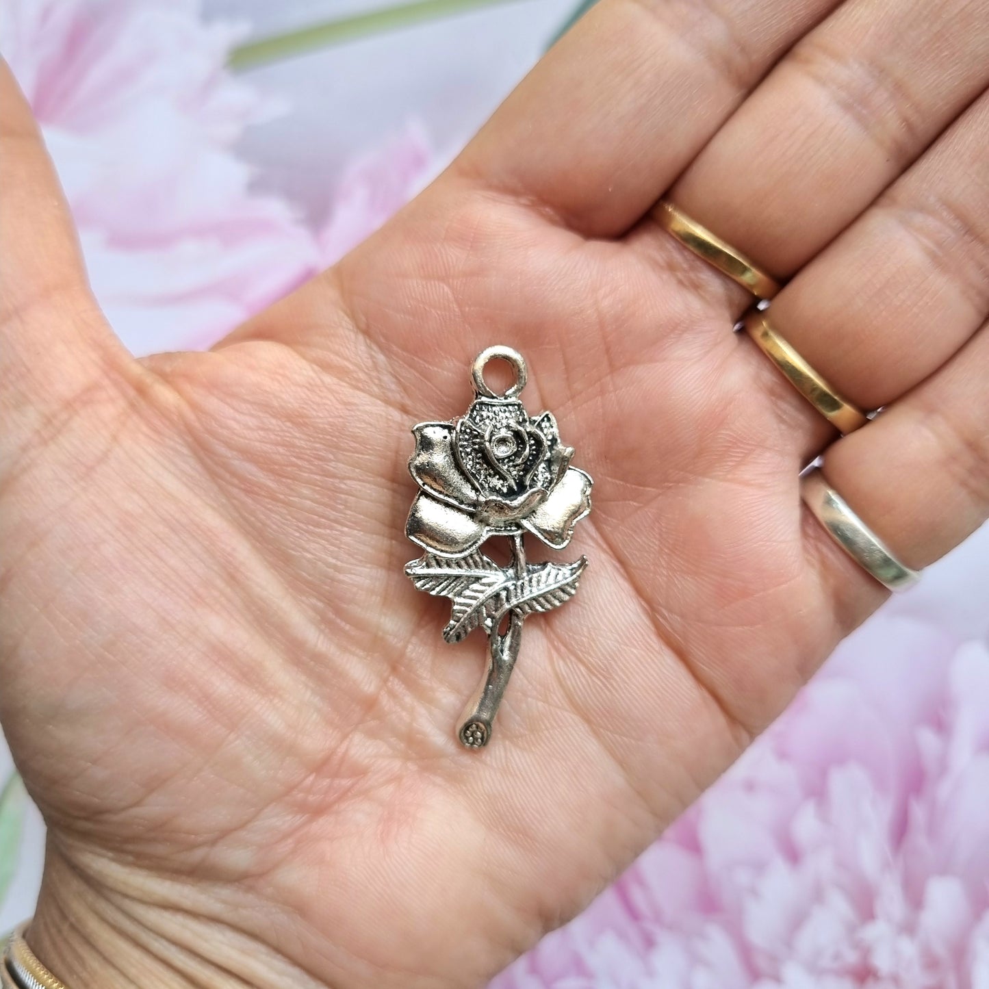 Metal Charms - Gothic Rose