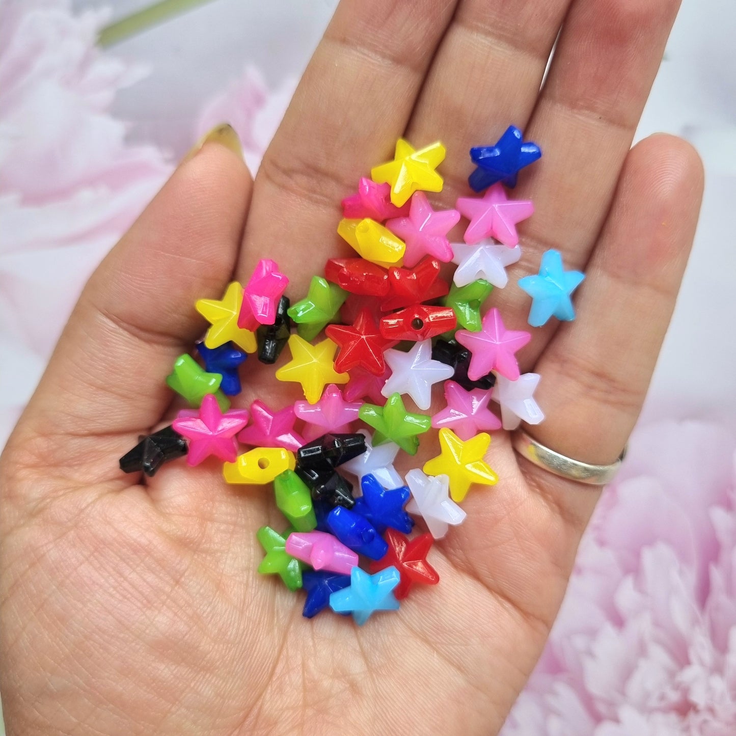 Acrylic Colourful Star Beads
