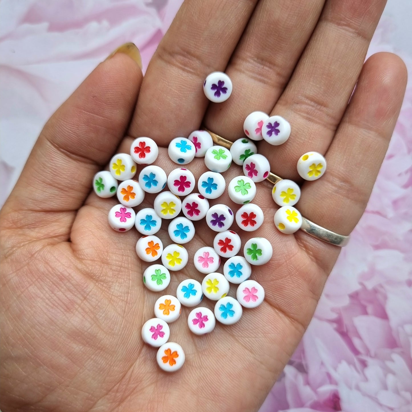 Acrylic Colourful Flower Beads