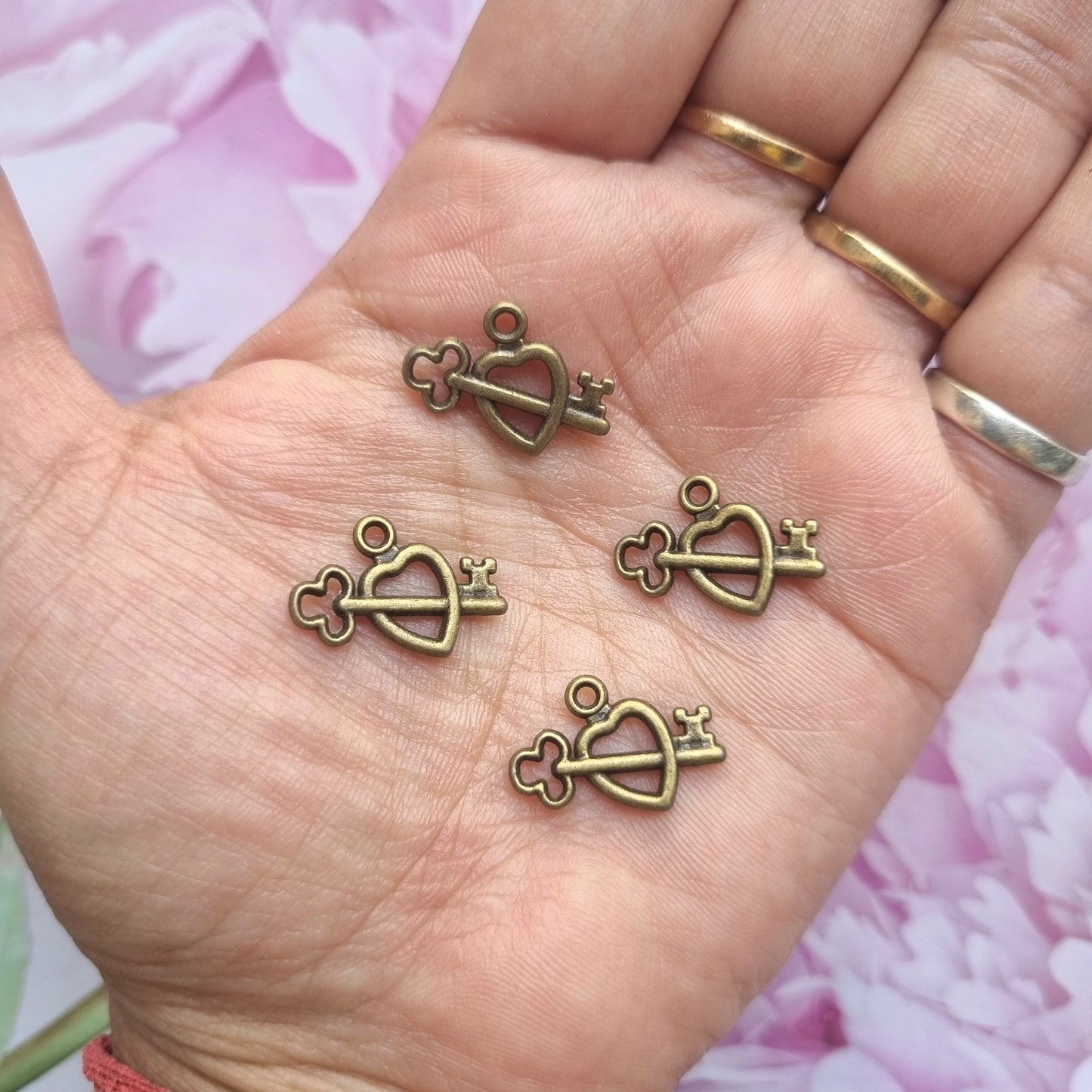 Antique Metal Charms - Heart