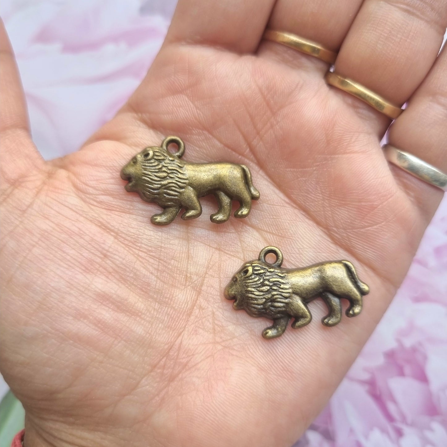 Antique Metal Charms - Lion
