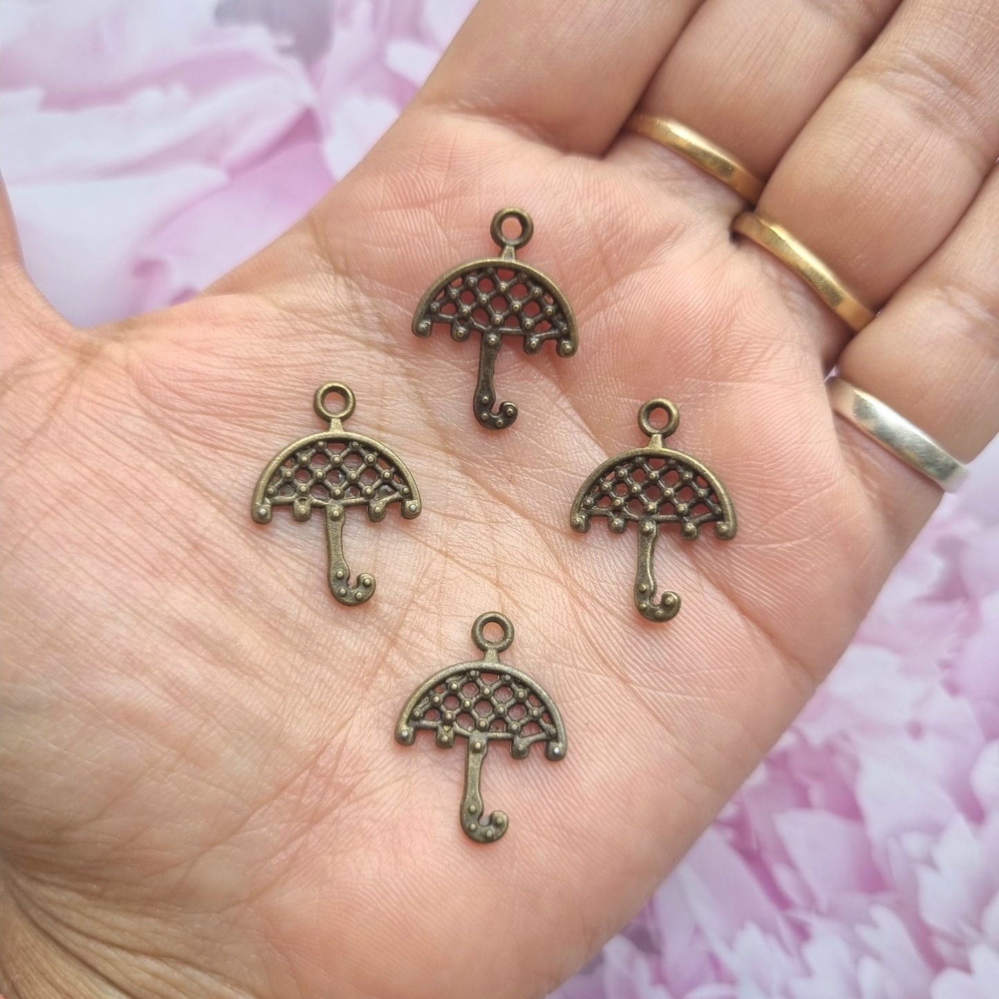 Antique Metal Charms - Umbrella