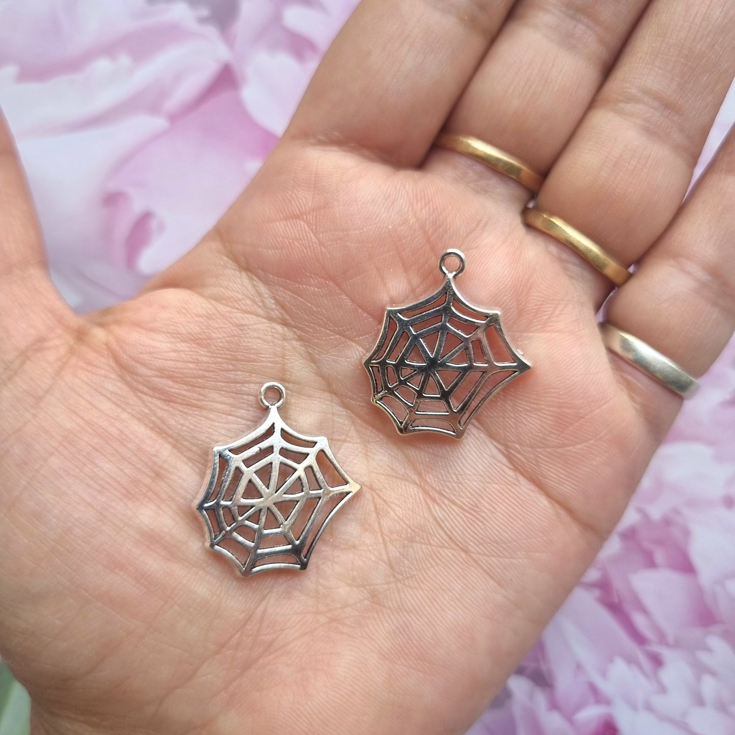 Metal Charms - Spider Web
