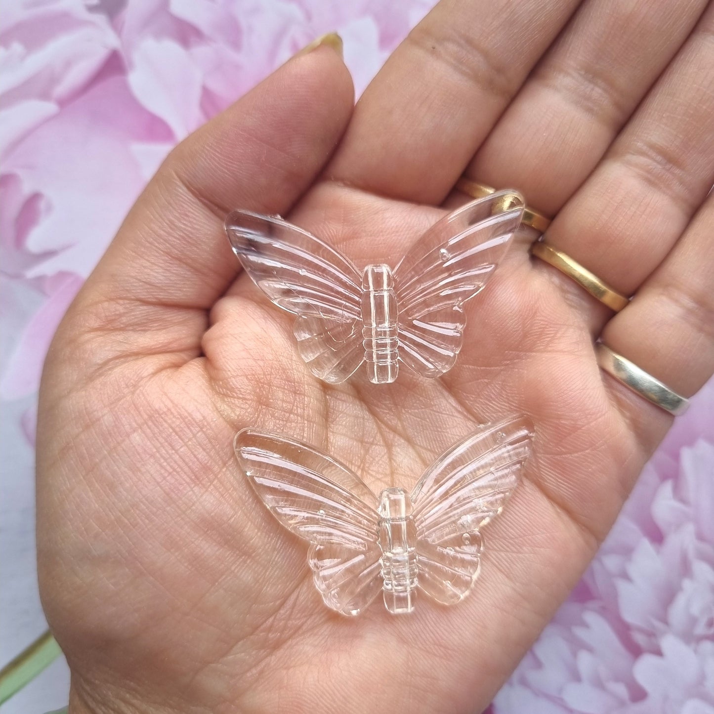 Acrylic Transparent Butterfly Beads