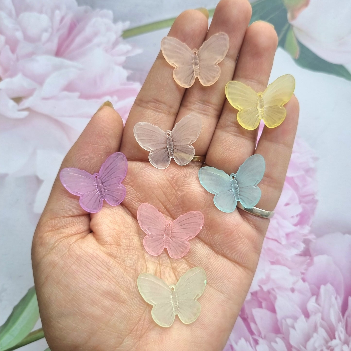 Acrylic Colourful Frost Butterfly Hangings