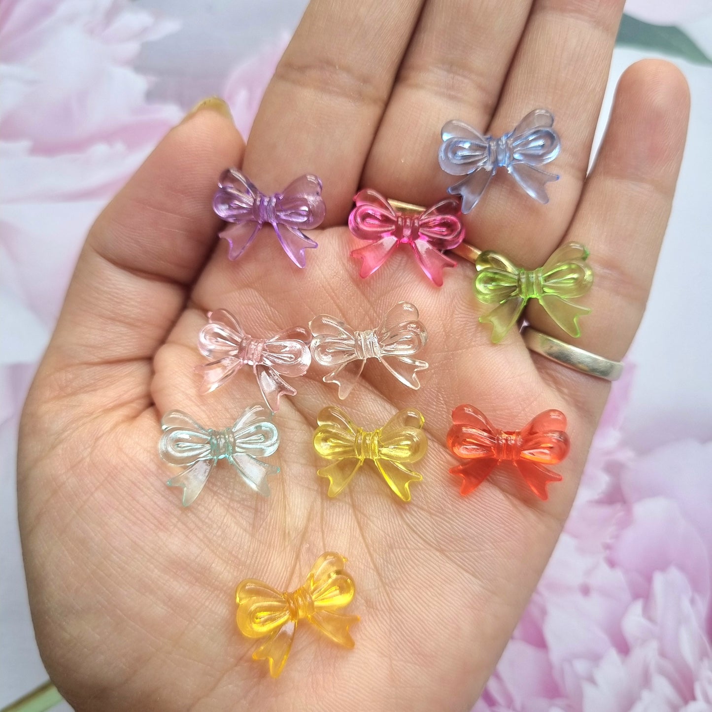 Acrylic Colourful Bow Beads