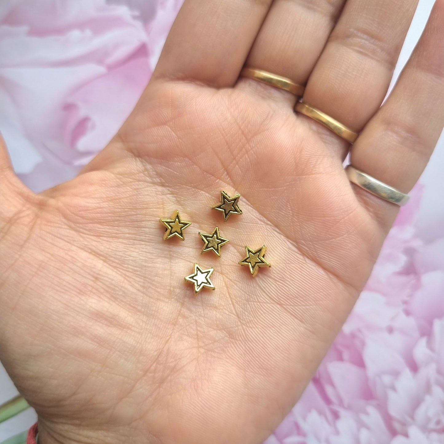 Golden Metal Charms - Tiny Star