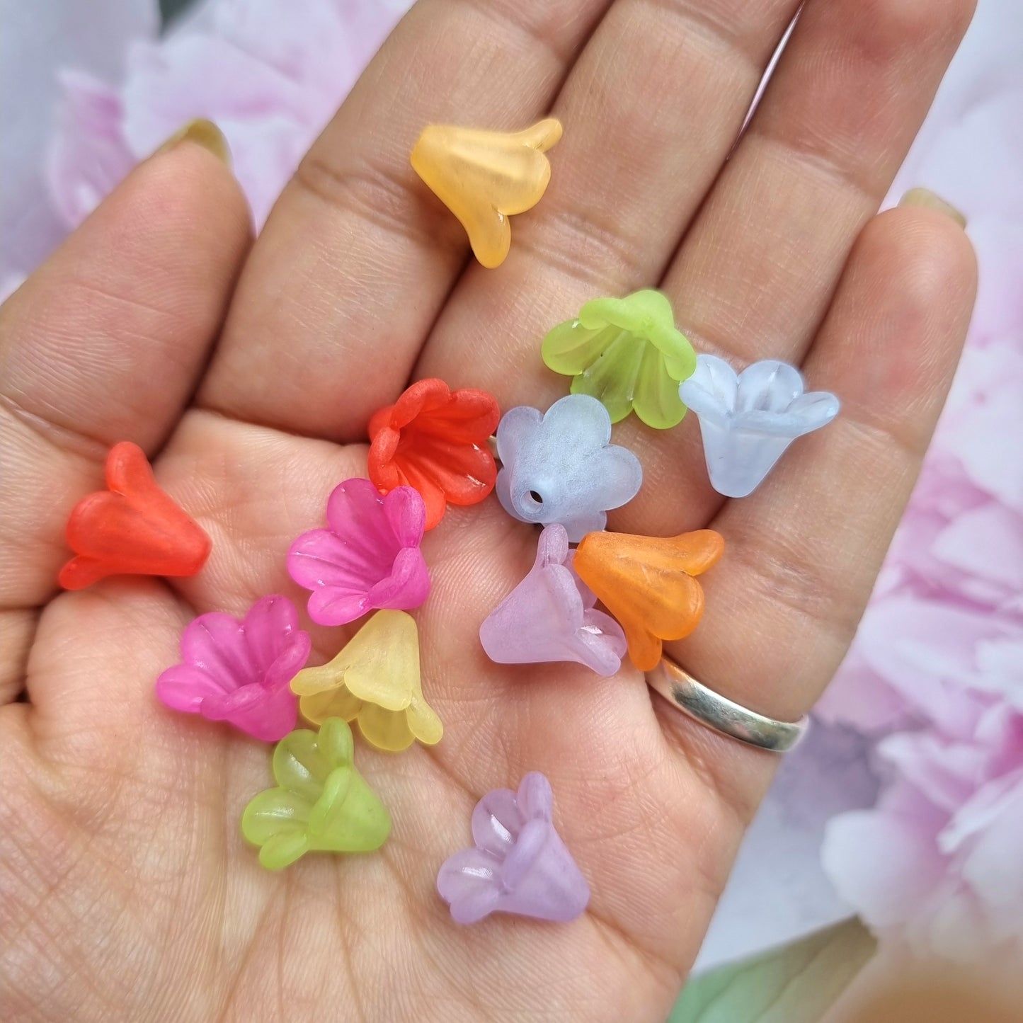 Acrylic Bell Flower Beads