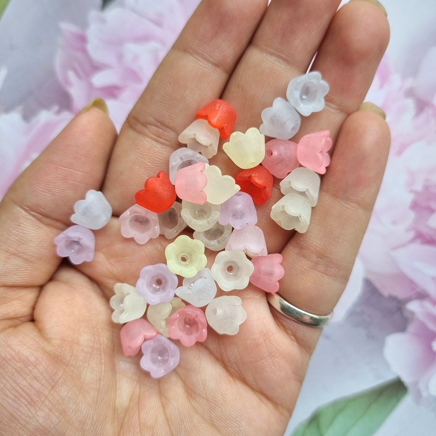 Acrylic Bell Flower Beads