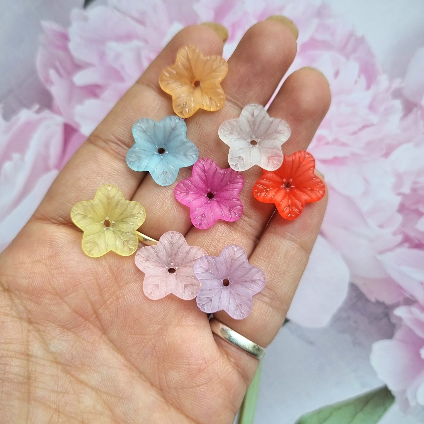 Acrylic Bell Flower Beads