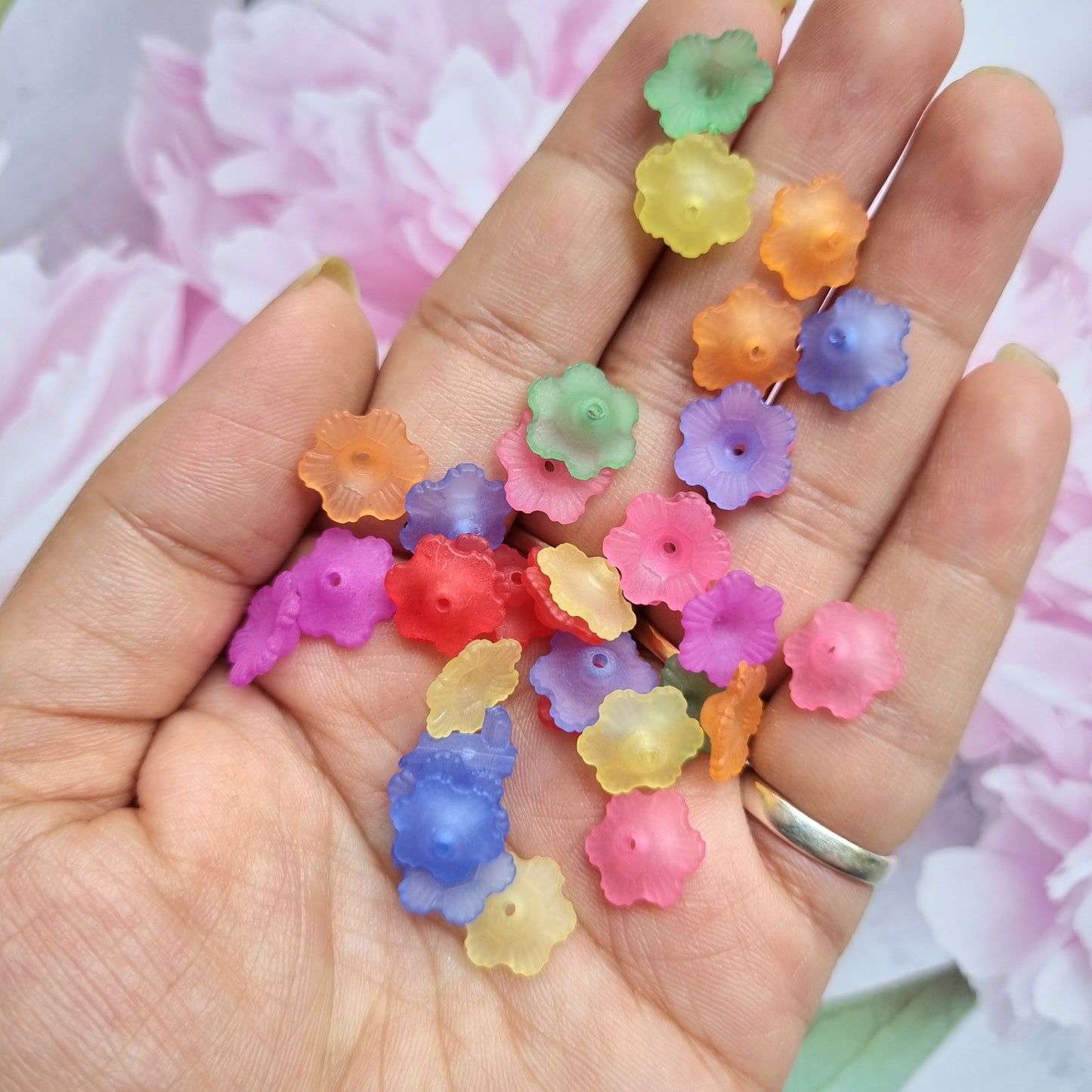 Acrylic Bell Flower Beads