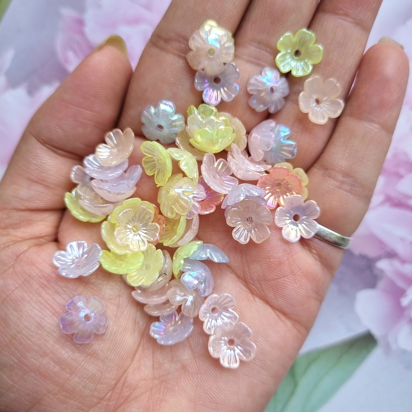 Acrylic Bell Flower Beads