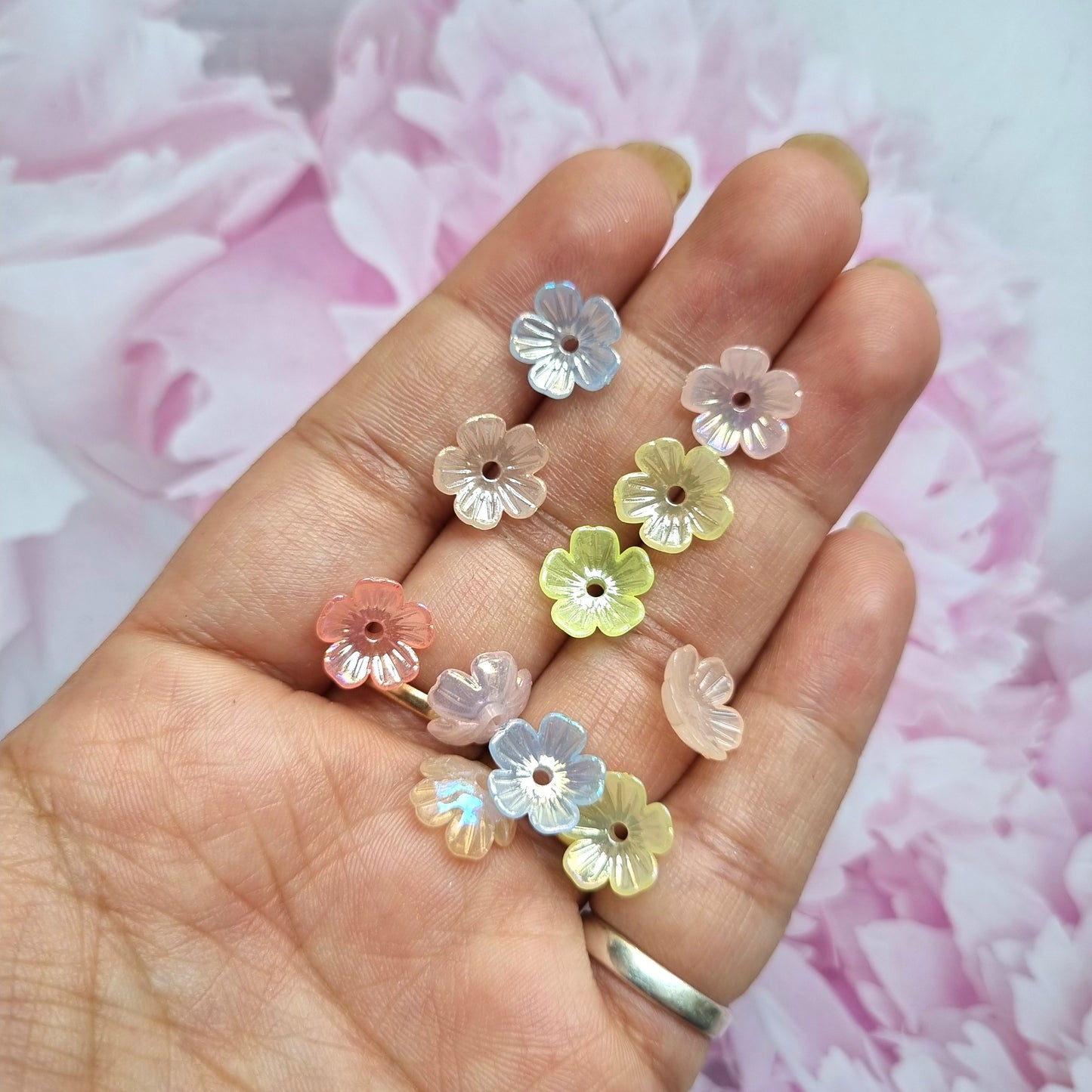 Acrylic Bell Flower Beads