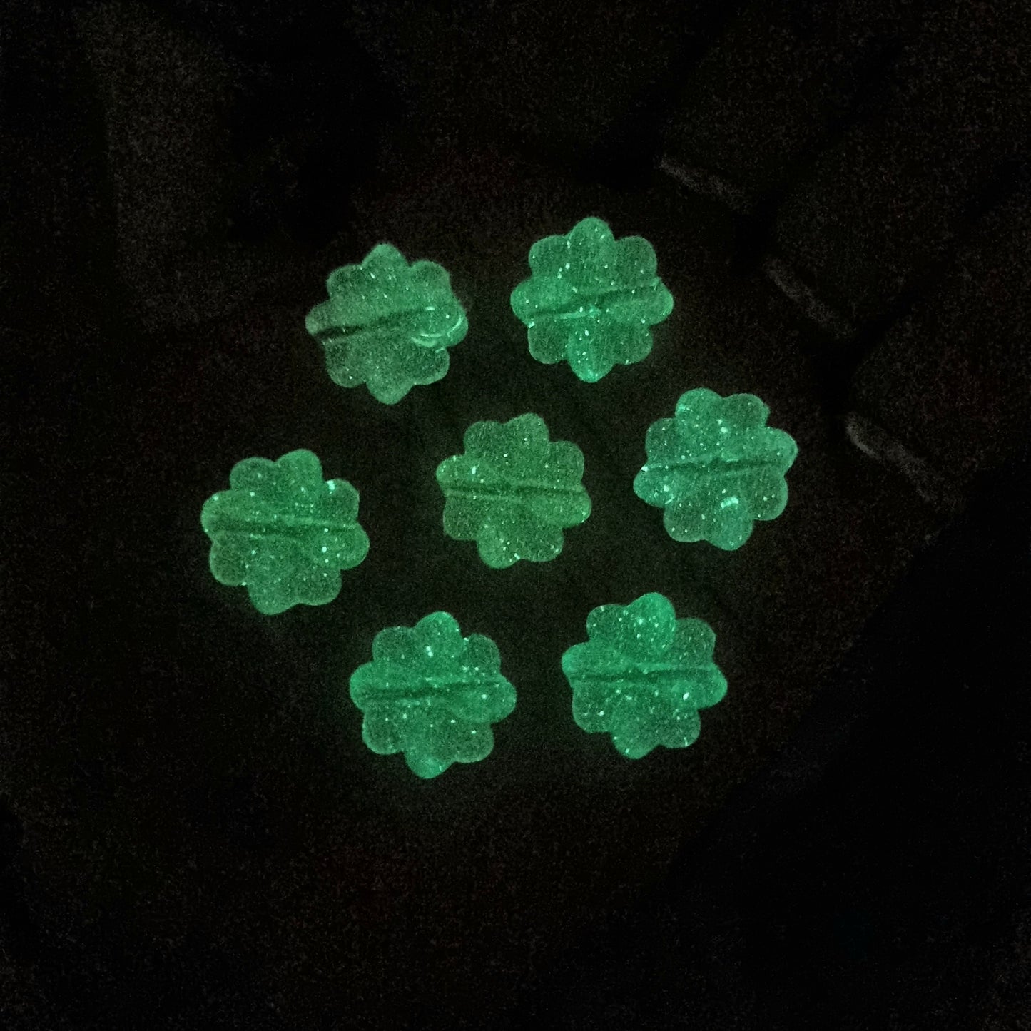Acrylic Glitter Luminous Flower Beads