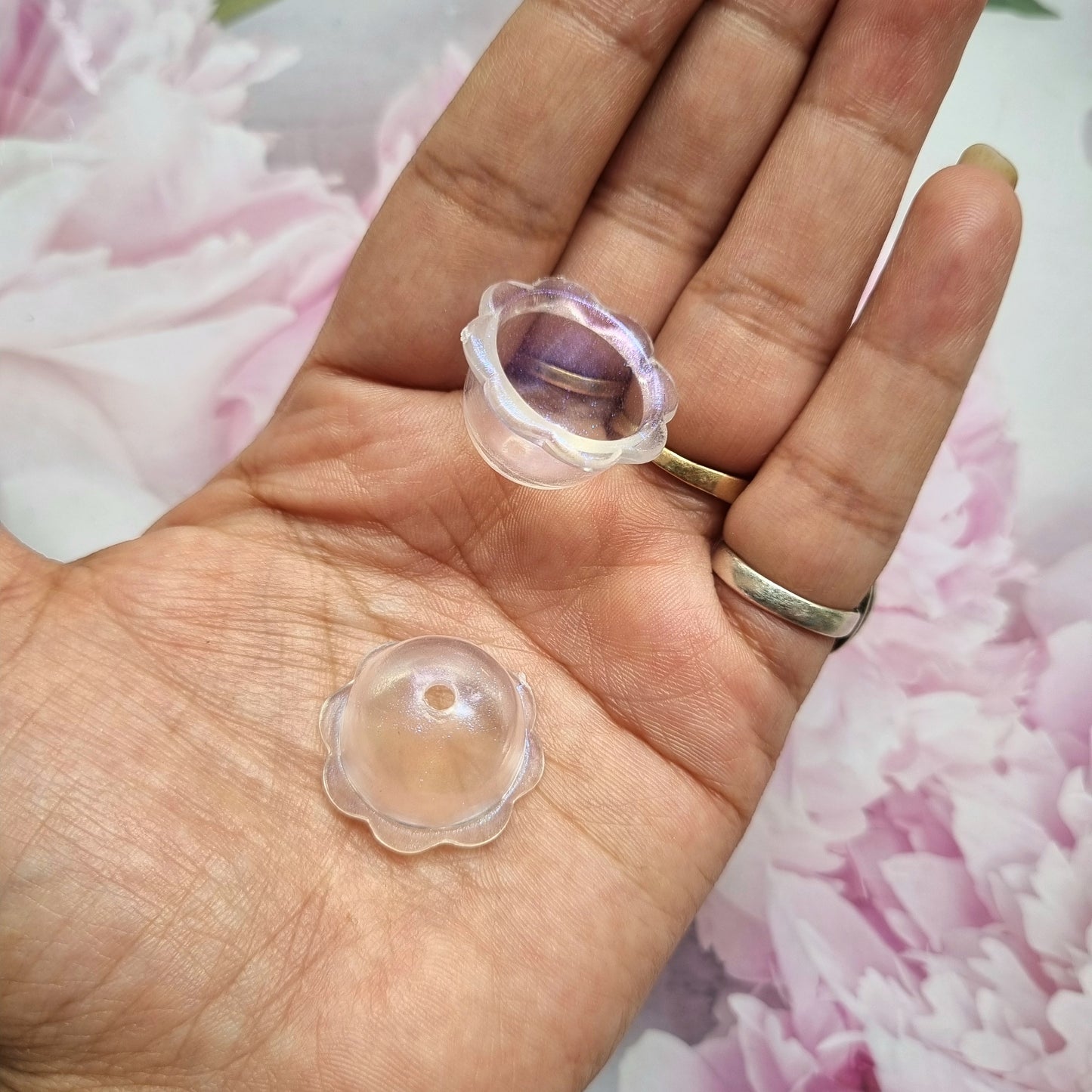 Acrylic Glitter Jelly Fish Caps