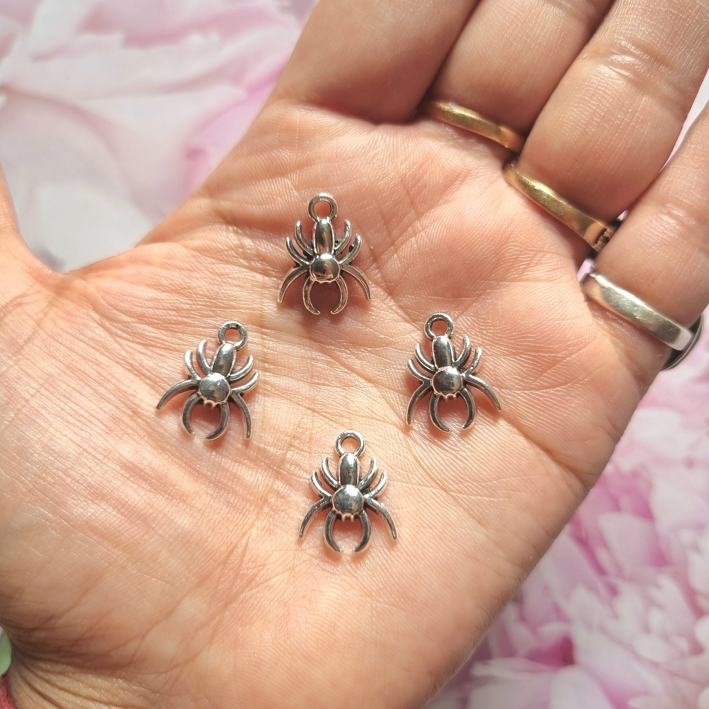 Silver Metal Charm - Spider