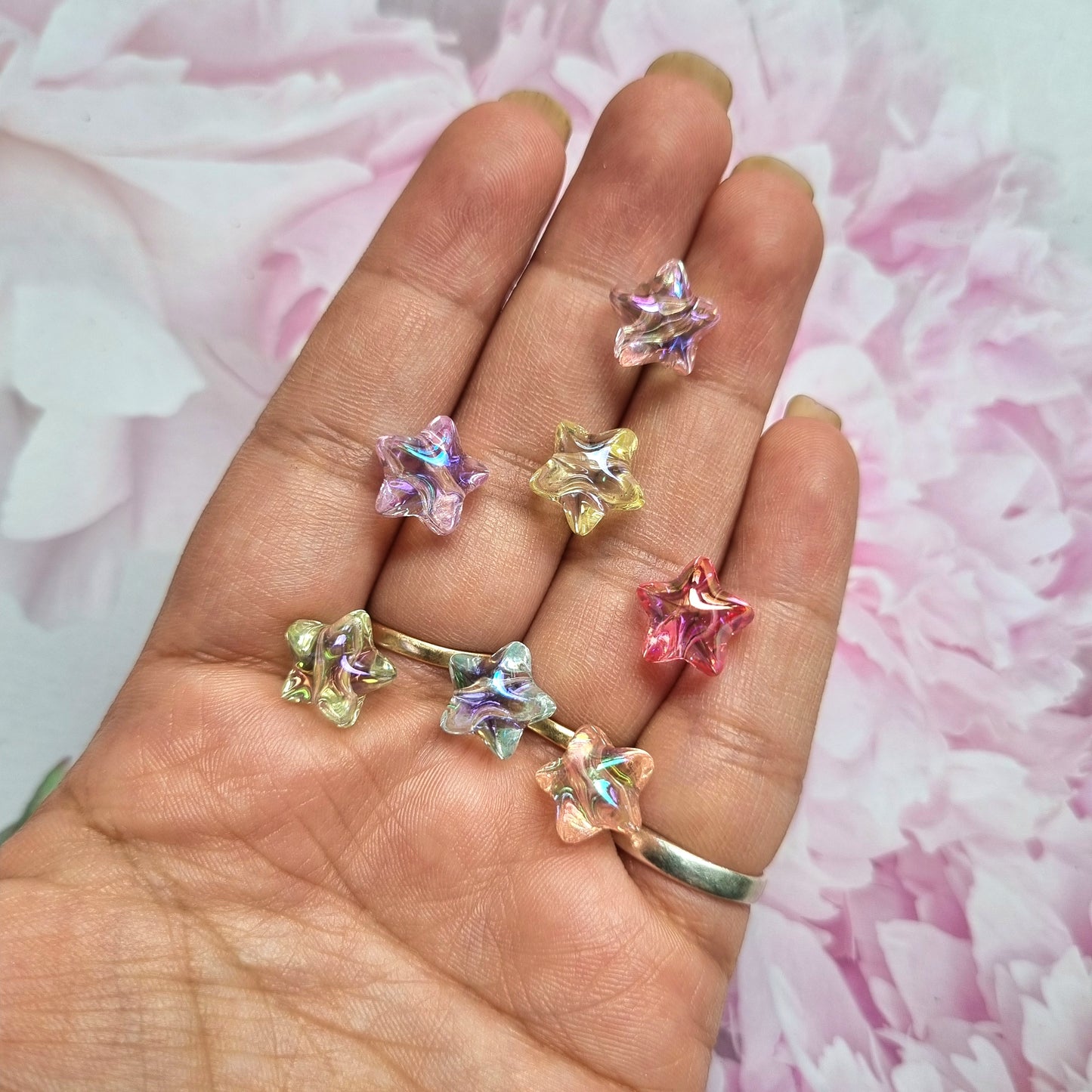 Premium Acrylic Star Beads | Iridescent