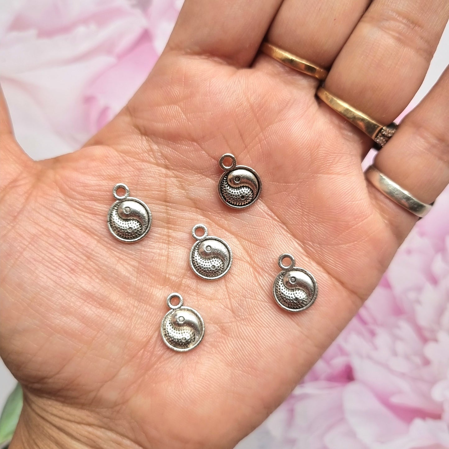 Silver Metal Charms - Ying-Yang