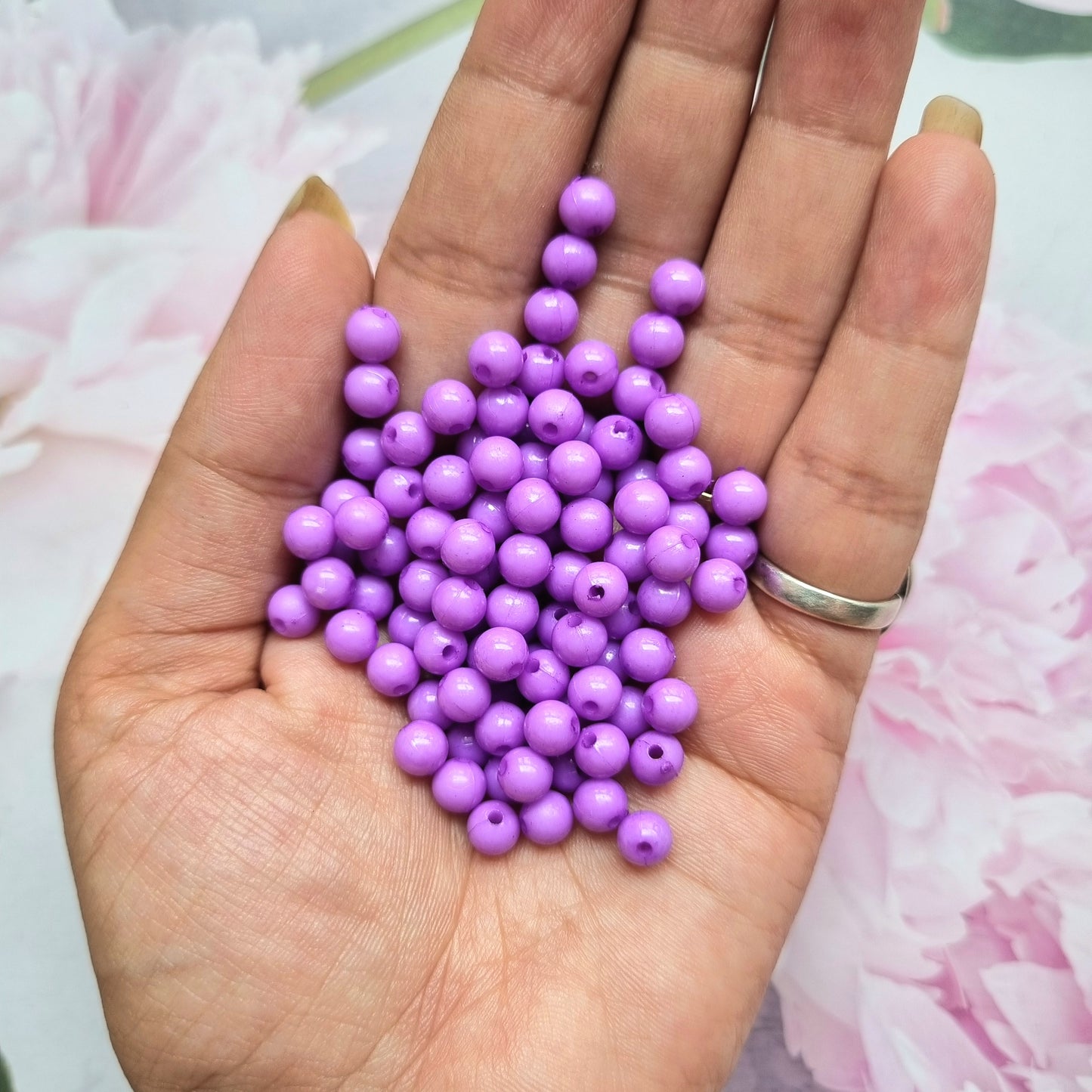 Acrylic Colorful Round Bead (6mm)