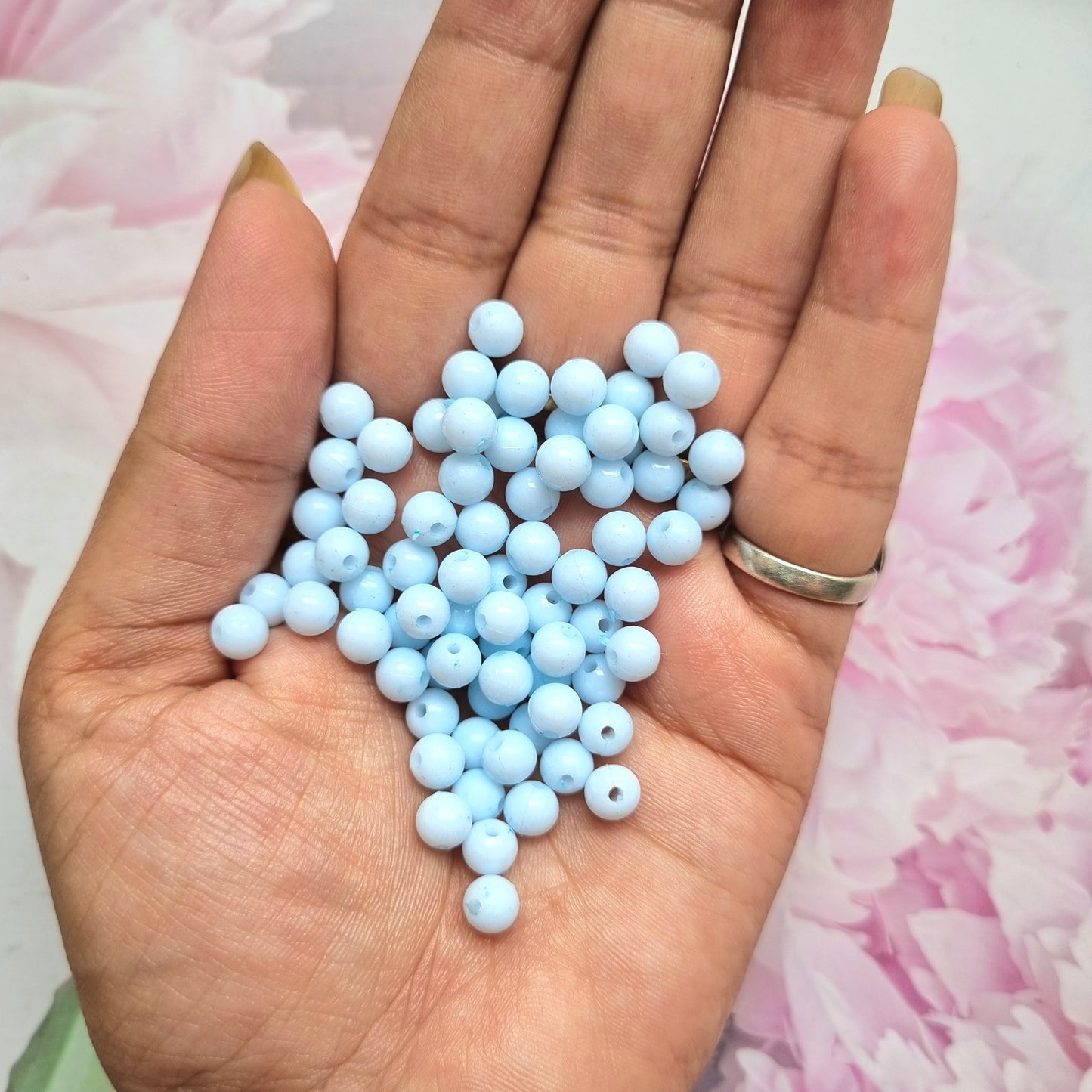 Acrylic Colorful Round Bead (6mm)