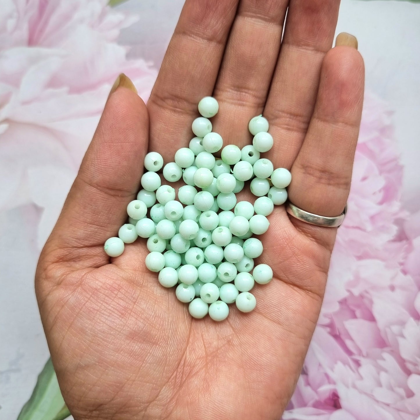 Acrylic Colorful Round Bead (6mm)