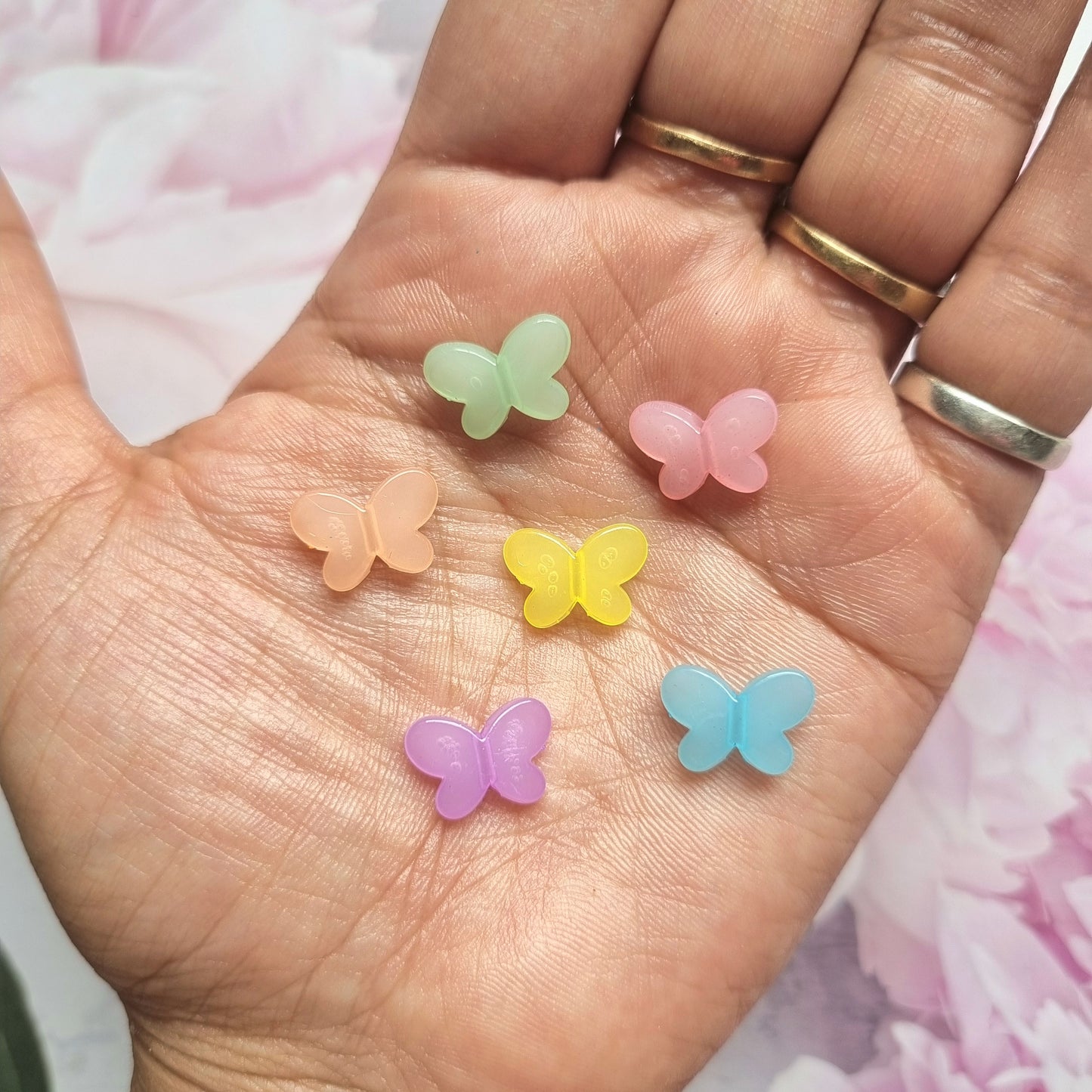 Acrylic Colorful Butterfly Beads