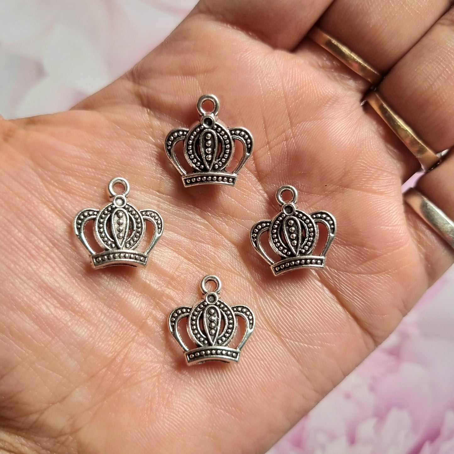 Silver Metal Charms - Crown