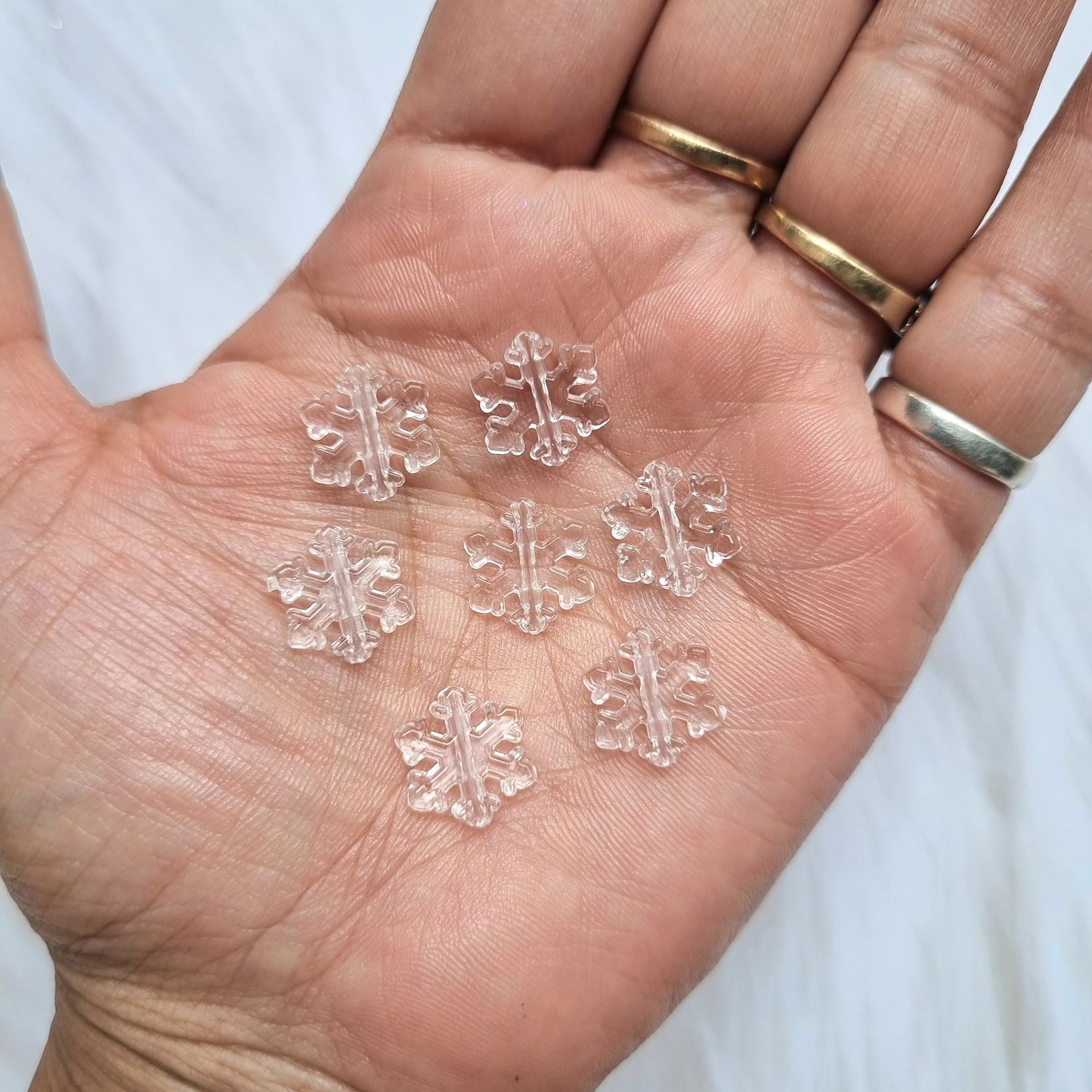 Acrylic Transparent Snowflake Beads