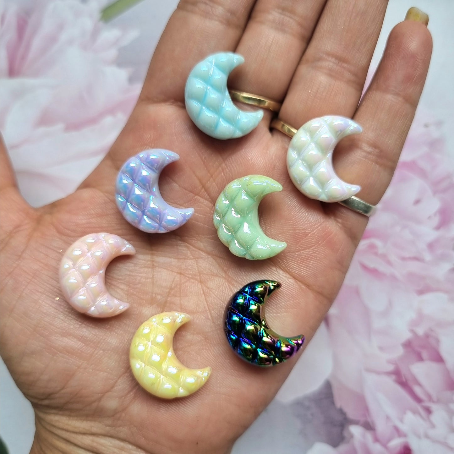 Acrylic Premium Crescent Moon | Rainbow Shine