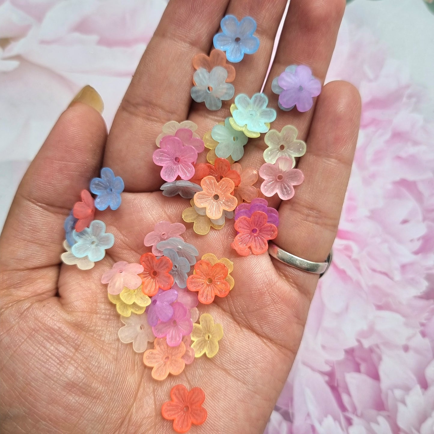 Acrylic Bell Flower caps