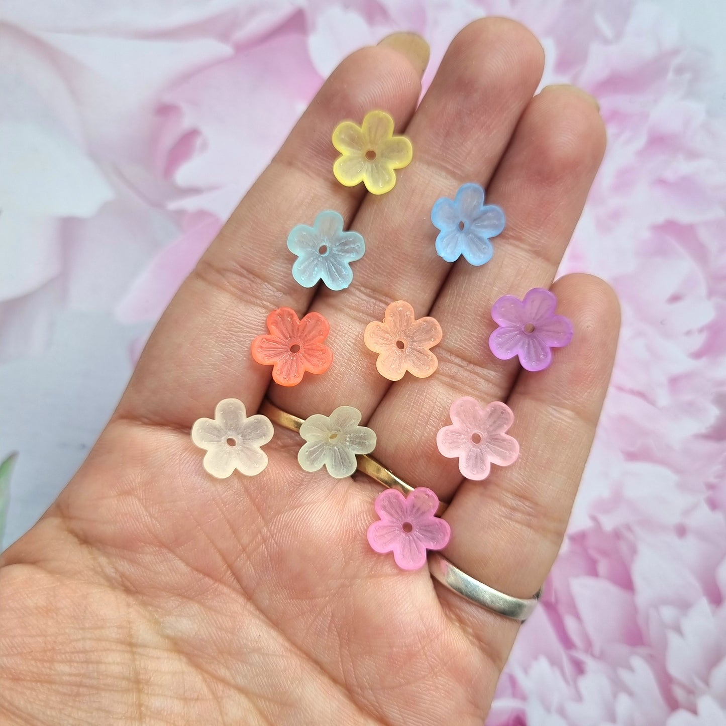 Acrylic Bell Flower caps