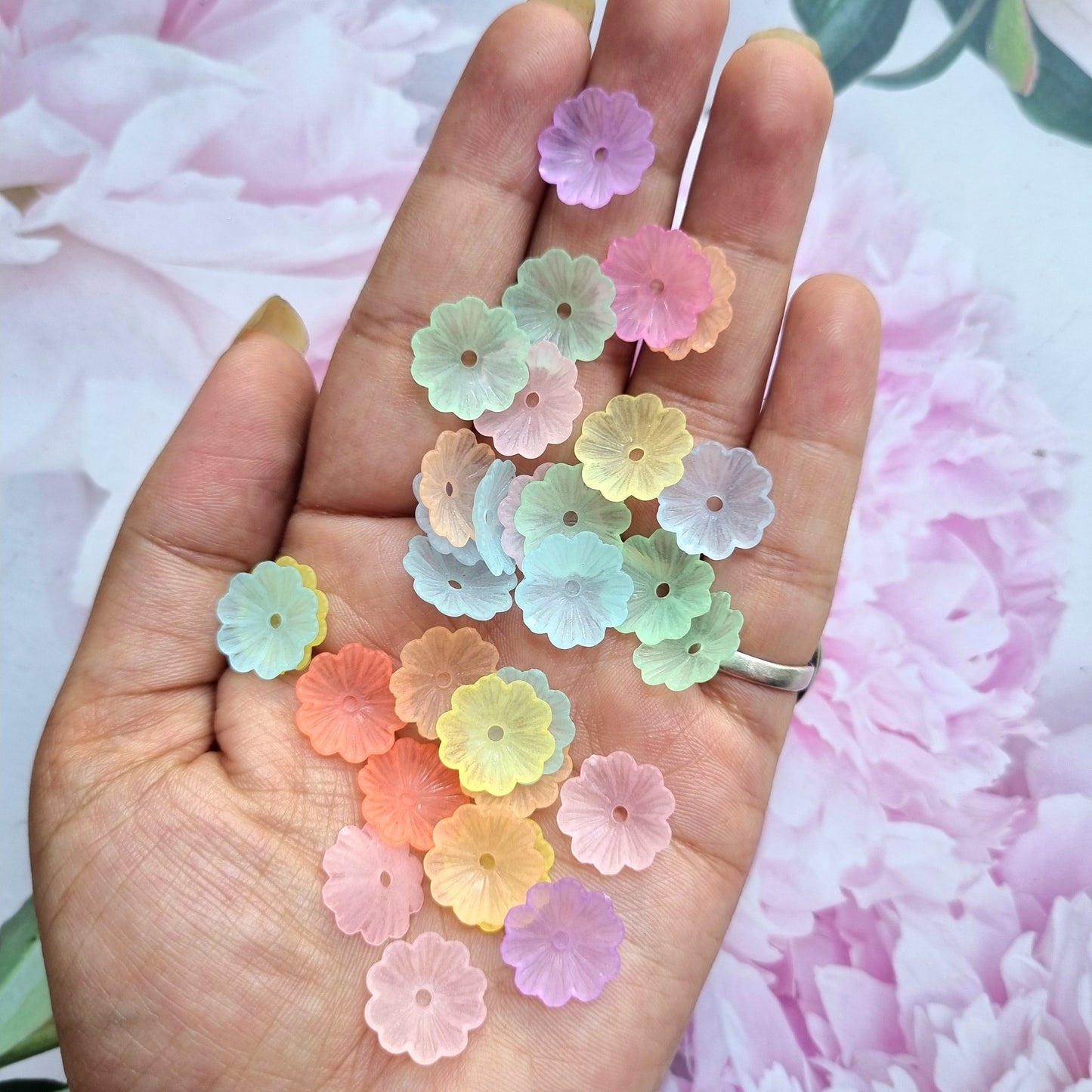 Acrylic Bell Flower caps