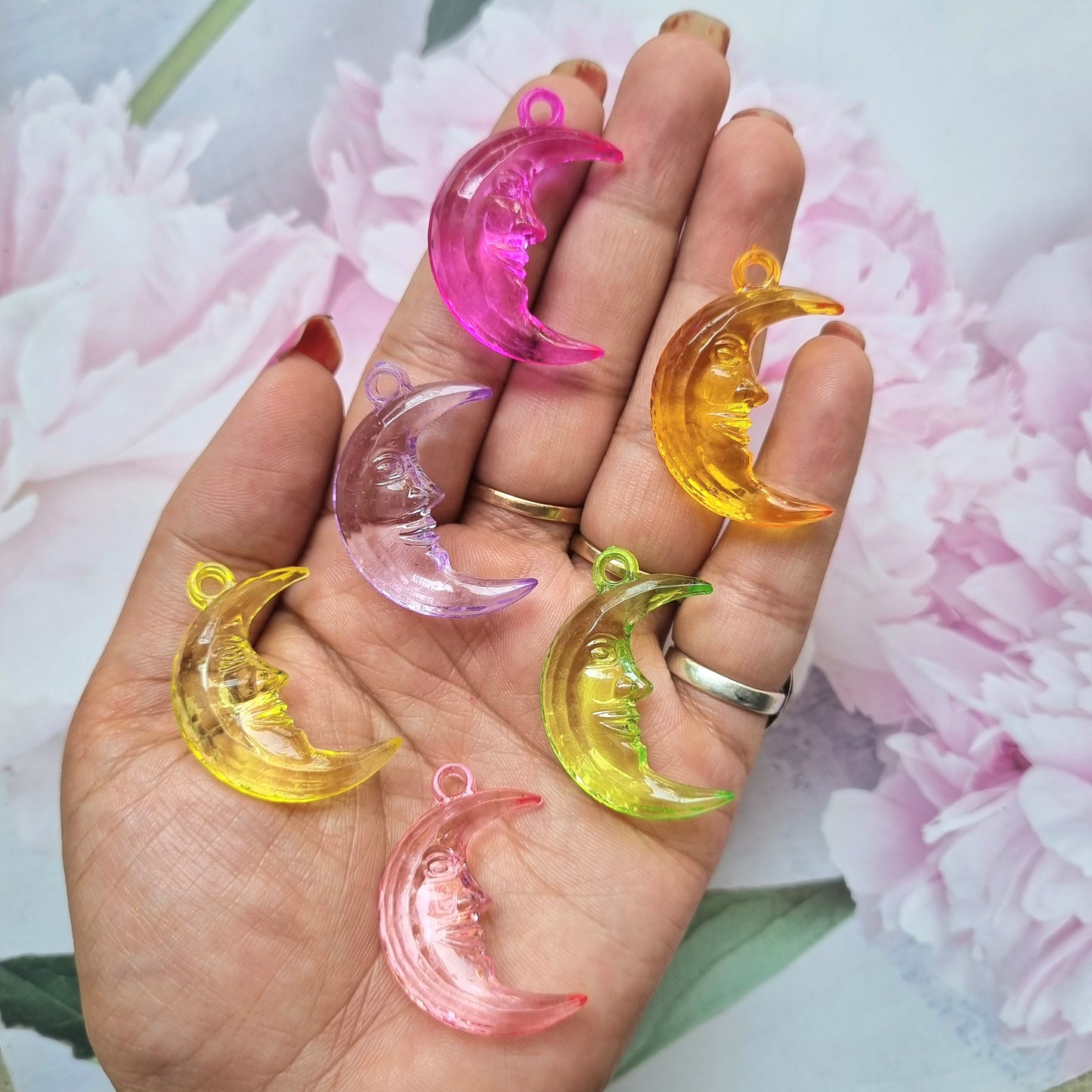 Acrylic Moon Charms
