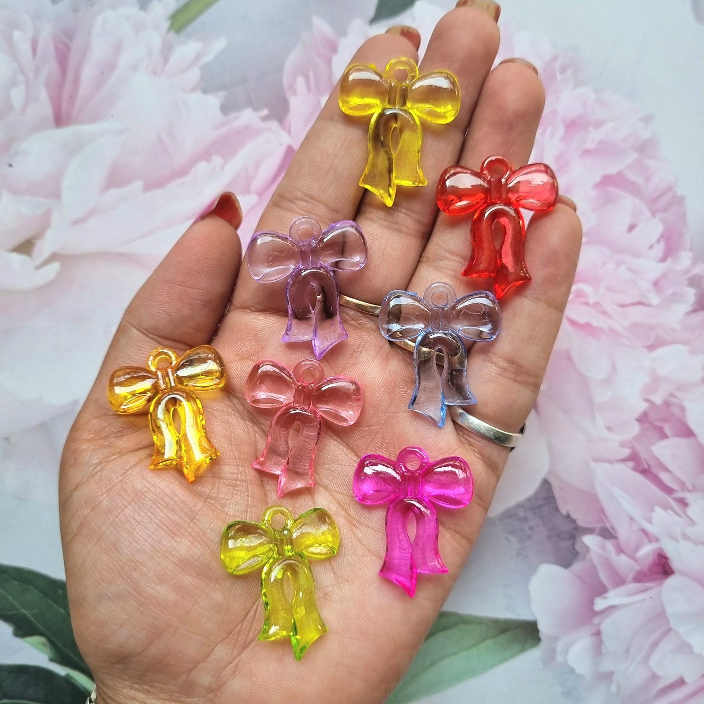 Acrylic Bow Charms