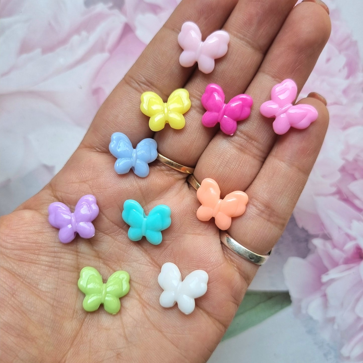 Acrylic Butterfly Beads