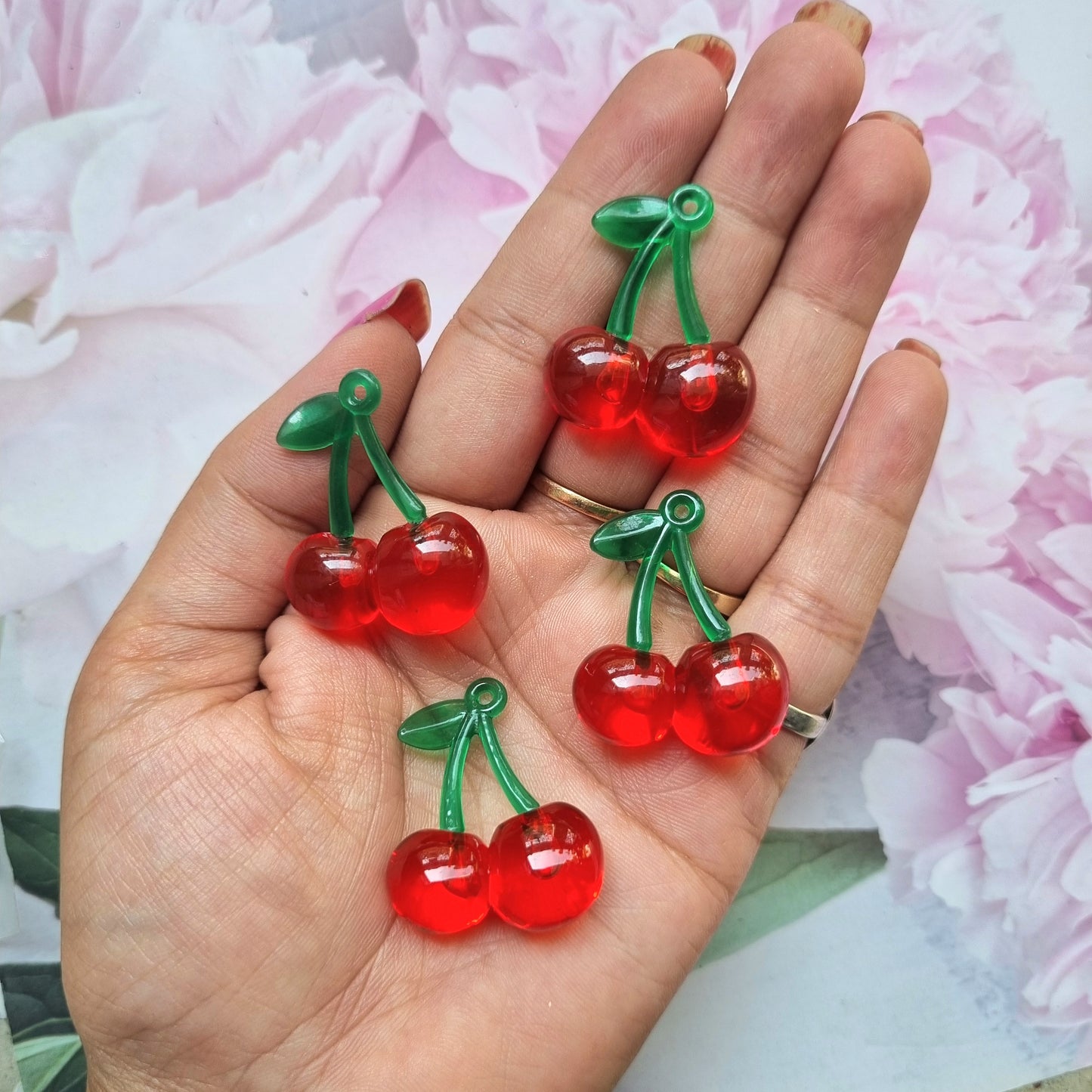 Acrylic Cherry Charms