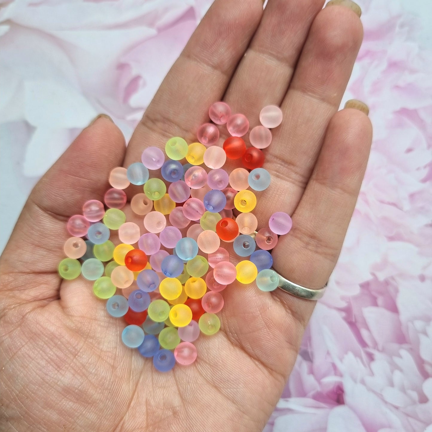 Acrylic Matte beads (6mm)