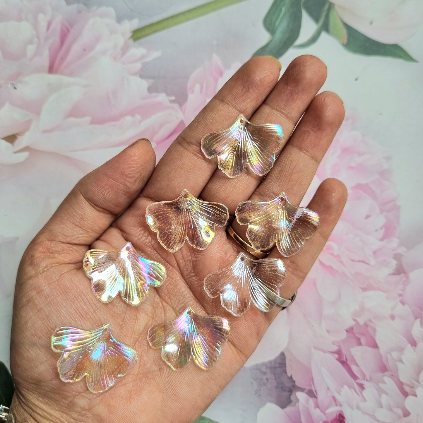 Acrylic Rainbow Shine Leaves